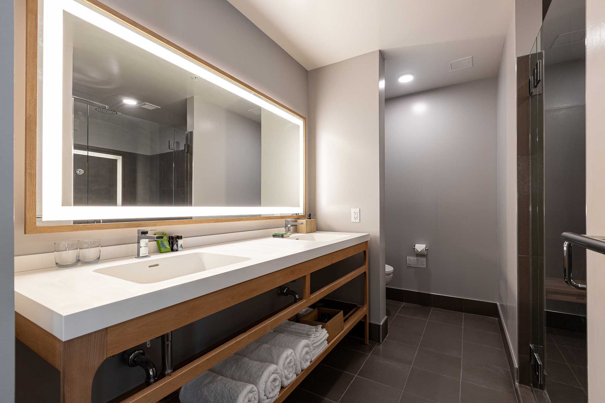 Hillsboro hotel modern bathroom vanity
