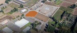 Canby available industrial property aerial view