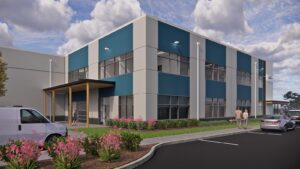 Portland industrial building design summit truck rendering exterior side view