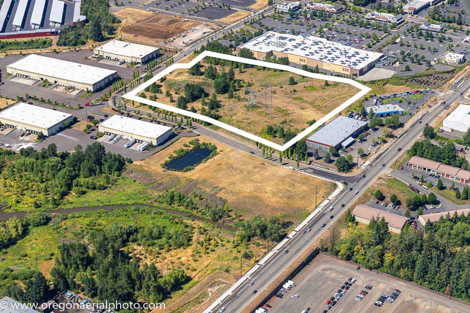 sherwood commercial property aerial view