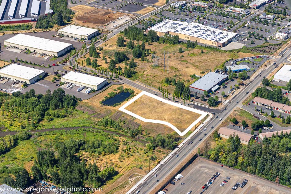 Sherwood commercial property aerial view
